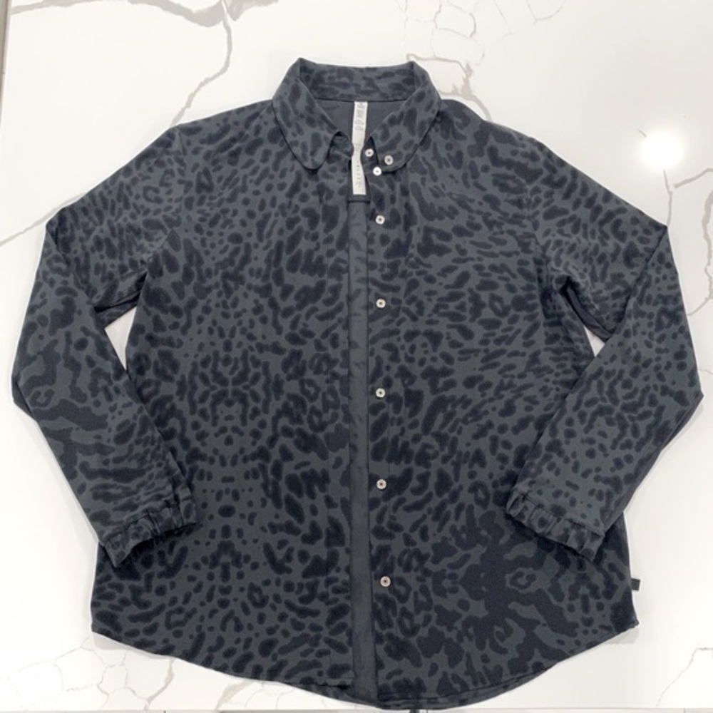 Lululemon button up animal print shirt